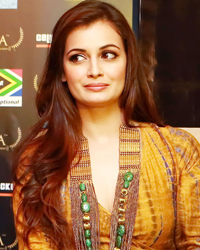 Kedhar Gawde from Celebrity Locker, Manish Paul and Dia Mirza at pre SAIFTA press conference?