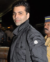 Karan Johar at Mumbai International Airport for SAIFTA