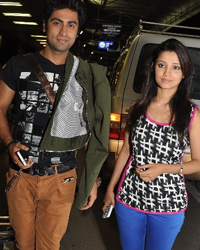Ankit Gera and Adaa Khan at Mumbai International Airport for SAIFTA