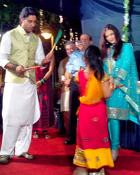 Abhishek and Aishwariya at navrati celebration