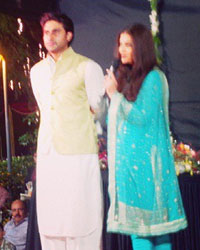 Abhishek and Aishwariya at navrati celebration