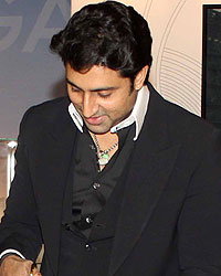 Abhishek Bachchan during the launch of Omega co-axial exhibition
