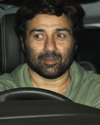 Sunny Deol, with his Son and Bobby Deol watch the Singh Sahab The Great at Sunny Super Sound