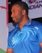 Ironman and Keiron Pollard at Unveiling of Marvel-MI Merchandise