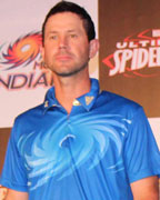 Keiron Pollard, Ricky Ponting and Lasith Malinga at Unveiling of Marvel-MI Merchandise