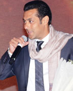 Salman Khan with host Sudhakar Shetty at Jai Maharashtra Launch at  Grand Hyatt