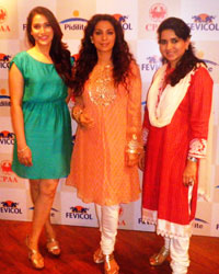 Juhi Chawla, Rashmi Nigam and Shaina NC at pre event press meet of Shaina NC's show 'Caring With Style'