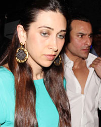 Karishma Kapoor and Saif Ali Khan at Randhir Kapoor's birthday dinner