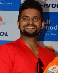 Indian cricketer Suresh Raina during the launch of GP Petroleums Repsol Motor oil