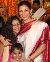 Sushmita Sen at Sushmita Sen Celebrates Durga Puja