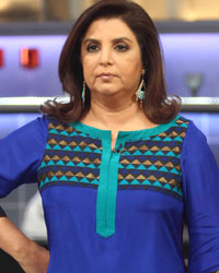 Farah Khan at Jacqueline on the sets of Farah Ki Daawat