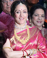 Hema Malini at Ahana and Vaibhav Wedding Reception