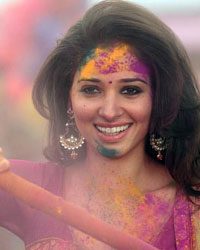 Tamannaah Bhatia at Bollywood Stars Celebrate Holi