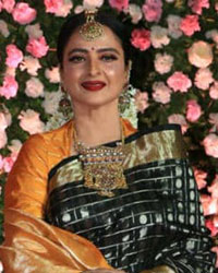 Rekha at Kapil Sharma and Ginni Chatrath Mumbai Reception