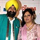 Jaspal Bhatti with wife Savita Bhatti