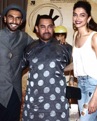 Ranveer Singh, Aamir Khan and Deepika Padukone Ranveer Singh, Aamir Khan and Deepika Padukone