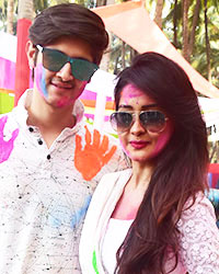 TV Celebs Celebrate Holi at Madh Island