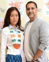 Vikram Bawa with wife Gachui Homring at A Pre Womens Day Soiree