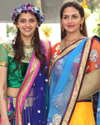 Ahana Deol with Esha Deol