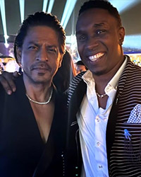 Shah Rukh Khan and DJ Bravo