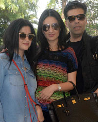 Maheep Kapoor, Anu Dewan and Karan Johar