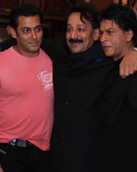 Salman Khan, Baba Siddiqui  and Shahrukh Khan