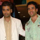 Karan Johar with Tushaar Kapoor at the premiere of Barsaat.