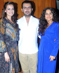 Dia Mirza, Sahil Sangha and Vidya Balan