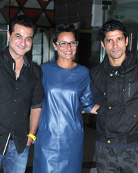 Sanjay Kapoor, Farhan Akhtar and Adhuna Akhtar