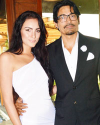 Shahwar Ali with wife Marcela