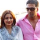 Akshay Kumar with Rimmi Sen during the Deewane Hue Pagal press meet at H20 in Mumbai