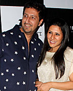 Sulaiman Merchant  with his wife, Reshma