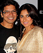 Shaan with his wife, Radhika