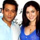 Miss Universe, Natalie with Salman Khan on the sets of Rummi Jaffrey's God Tussi Great Hoat Mehboob Studios