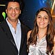 Madhur Bhandarker with his wife Sunita at  Zaia Show, Green carpet