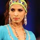 A model displays a creation as part of Vikram Phadnis fashion show during the 7th IIFA foundation charity event