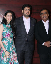 Shloka Mehta, Akash Ambani and Javed Akhtar