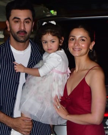 Ranbir Kapoor, Raha and Alia Bhatt