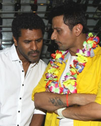 Harmeet, Manmeet and Prabhu Deva