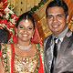 Mushtaq Sheikh with sister Najma and her groom