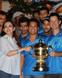 Ricky Ponting, Sachin Tendulkar and Neeta Ambani