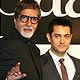 Raju Hirani, Amitabh Bachchan, Aamir Khan and Vidhu Vinod Chopra