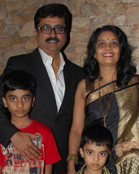 Marathi filmmaker Sameer Patil with his family