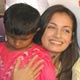 Dia Mirza and Ritesh Deshmukh with children from Indian Cancer Society