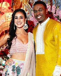 Dwayne Bravo with wife Regina Ramjit