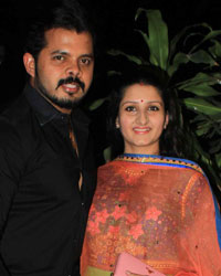 S Sreesanth along with his wife Bhuvneshwari Kumari