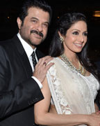 Anil Kapoor, Sridevi and Satish Kaushik