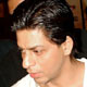 Shah Rukh Khan talking to media during the announcement of Sahara One Sangeet Awards 2005.