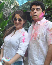 Shabana and Javed Akhtar Holi Bash 2015