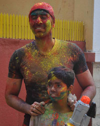 Shabana and Javed Akhtar Holi Bash 2015